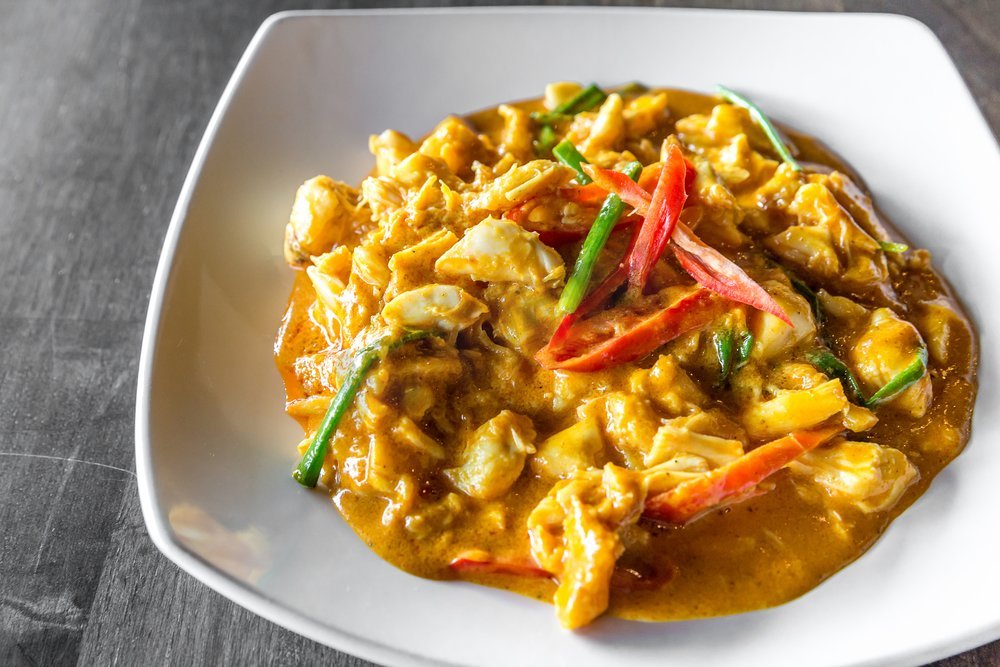辣椒蟹肉咖喱泰国风味美食图片