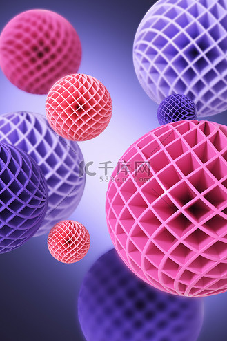 湖湘底纹3D素材模型_抽象球体艺术背景c4d
