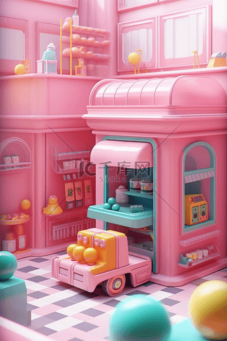 3d立体场景玩具梦幻卡通