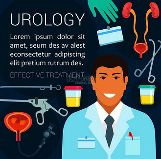 用于医疗保健主题设计的泌尿外科医学海报.