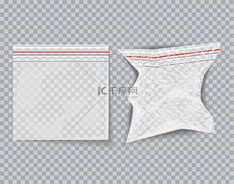 新老包装交替图片素材_几个新的皱巴巴的透明空塑料包装。 