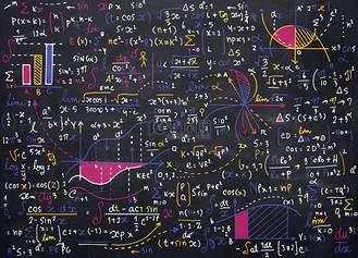 手写背景图图片素材_数学教育矢量模式与手写的公式、 任务、 情节、 计算和几何 figures.vector 图