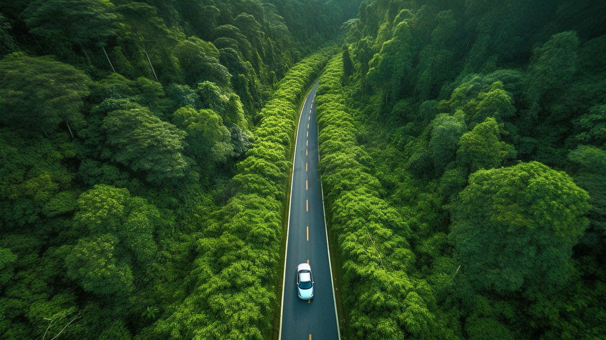 乡村间的笔直小道图片