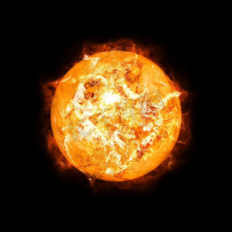 太空中的详细太阳图片
