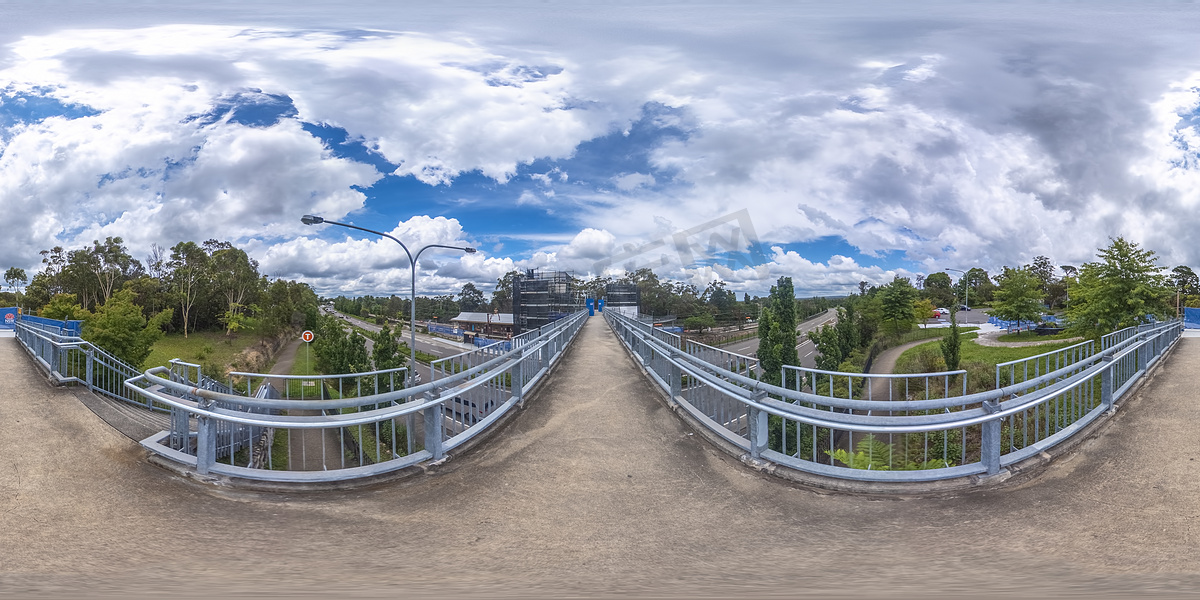 Faulconbridge火车站球形360度全景照片图片