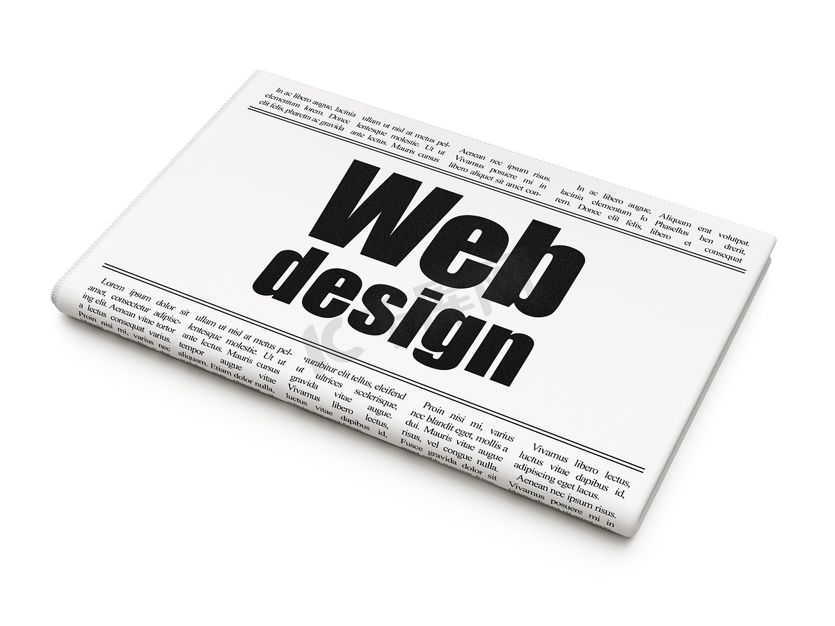 网页设计理念：报纸头条网页设计图片