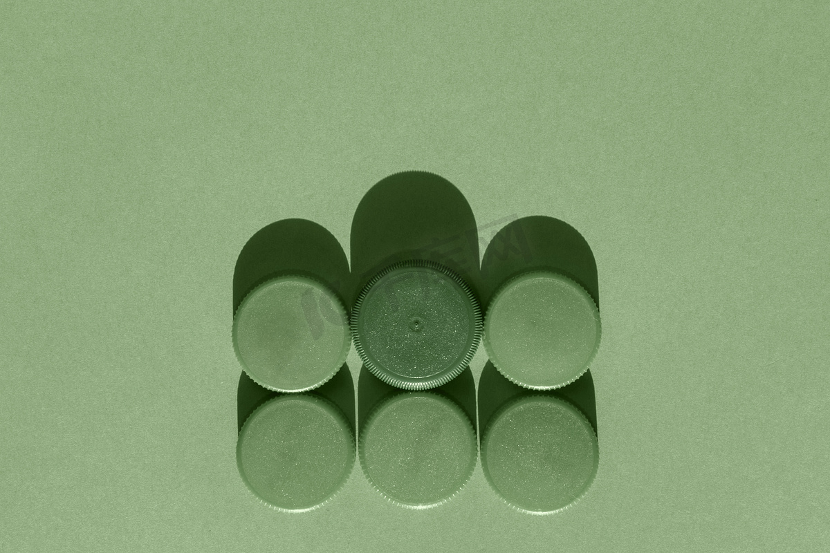 绿色塑料瓶盖图片