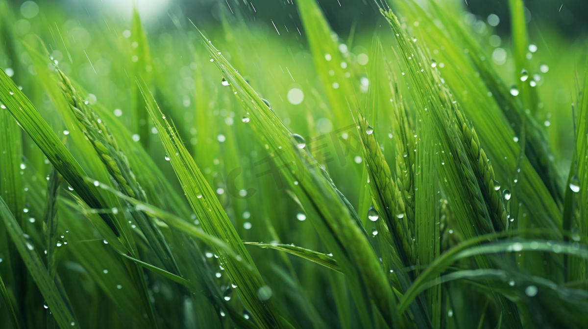 春季谷雨唯美治愈自然草地图片