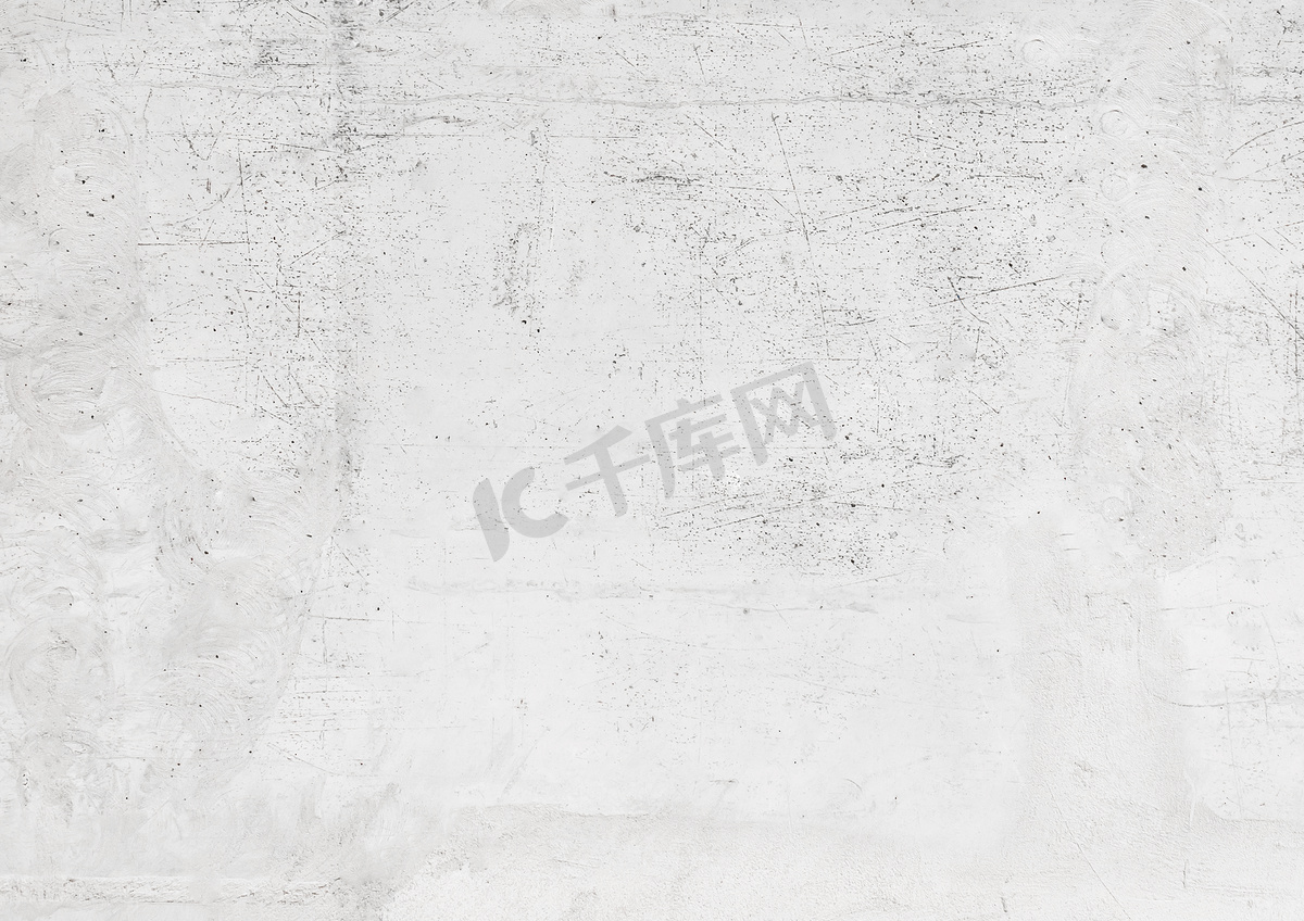 白色旧混凝土墙体纹理，抽象灰色水泥划痕建筑垃圾背景图片