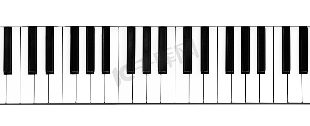 钢琴键盘特写图片