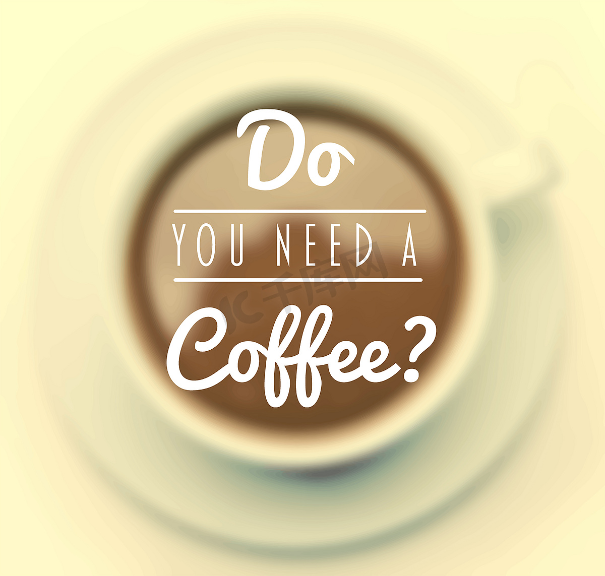 你需要一杯咖啡矢量图图片