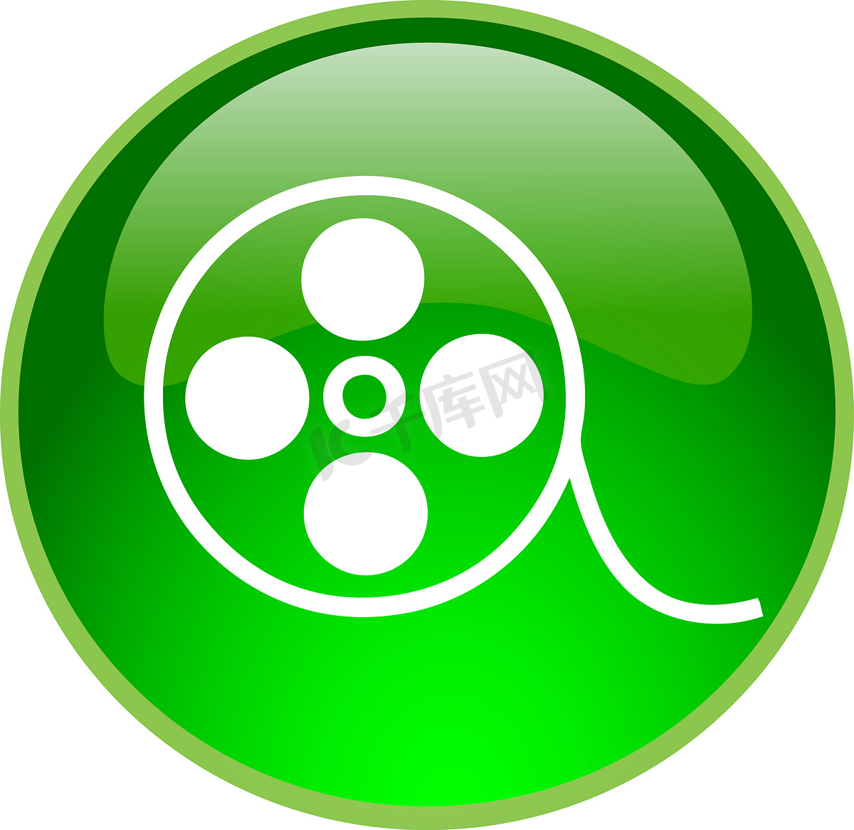 绿色视频按钮图片