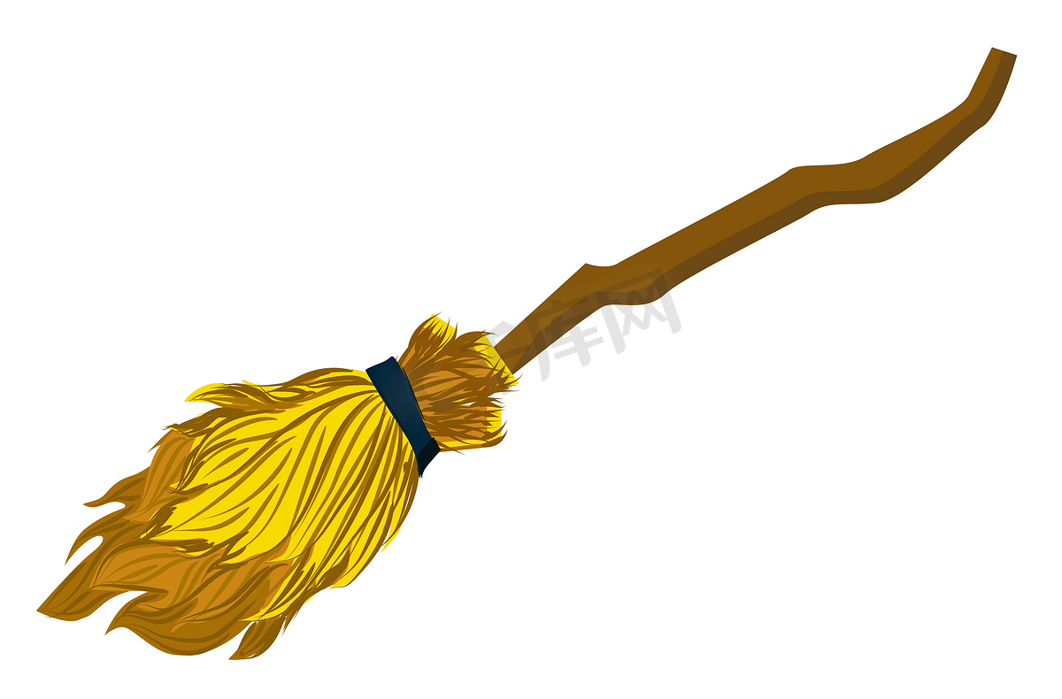 魔法物品：巫师的飞天扫帚。图片