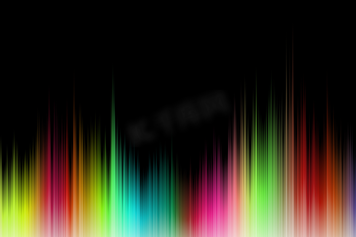 彩色线条和轮廓的光谱。图片