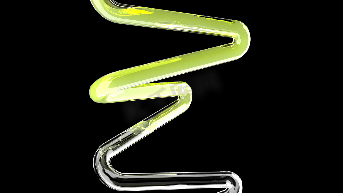 玻璃管中的黄色液体科学实验室医学科学研究 3d 渲染图片