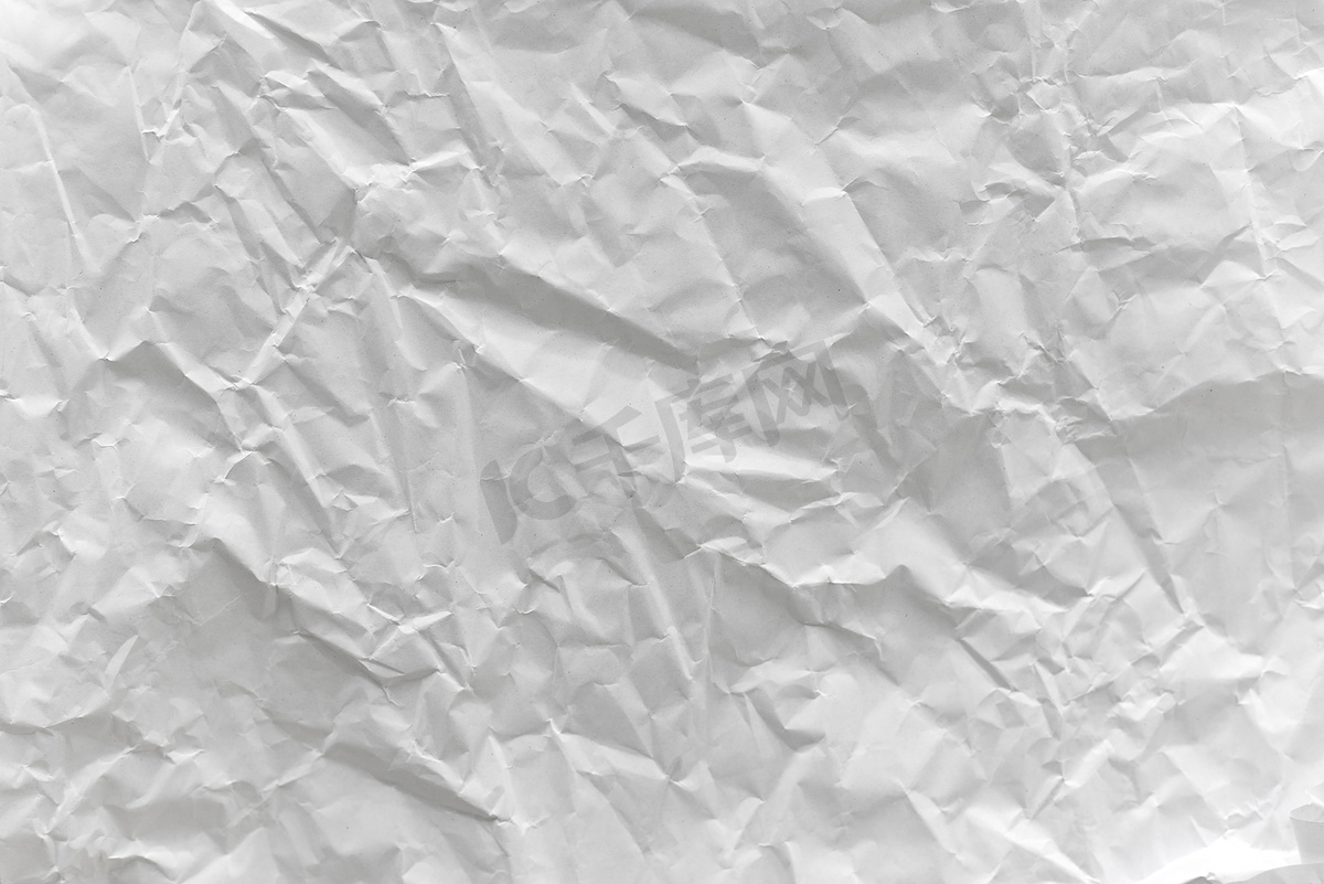 白纸或白皱纸纹理上的皱纹折痕图片