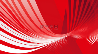 红白线条插图