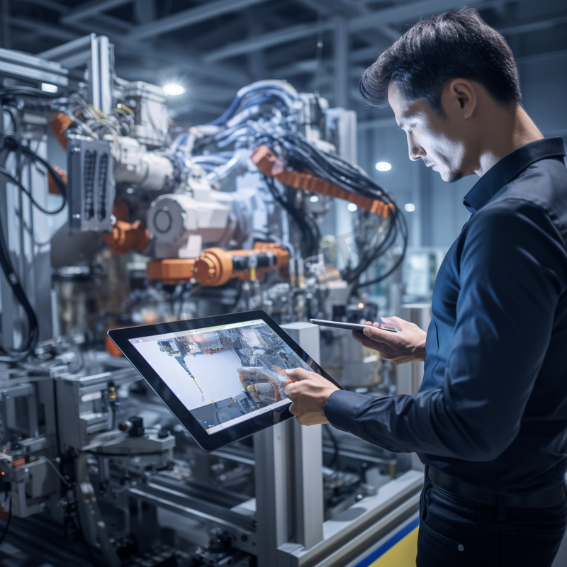 自动化机械臂机在智能工厂中的应用汽车工业工业第四次物联网数字化制造操作图片