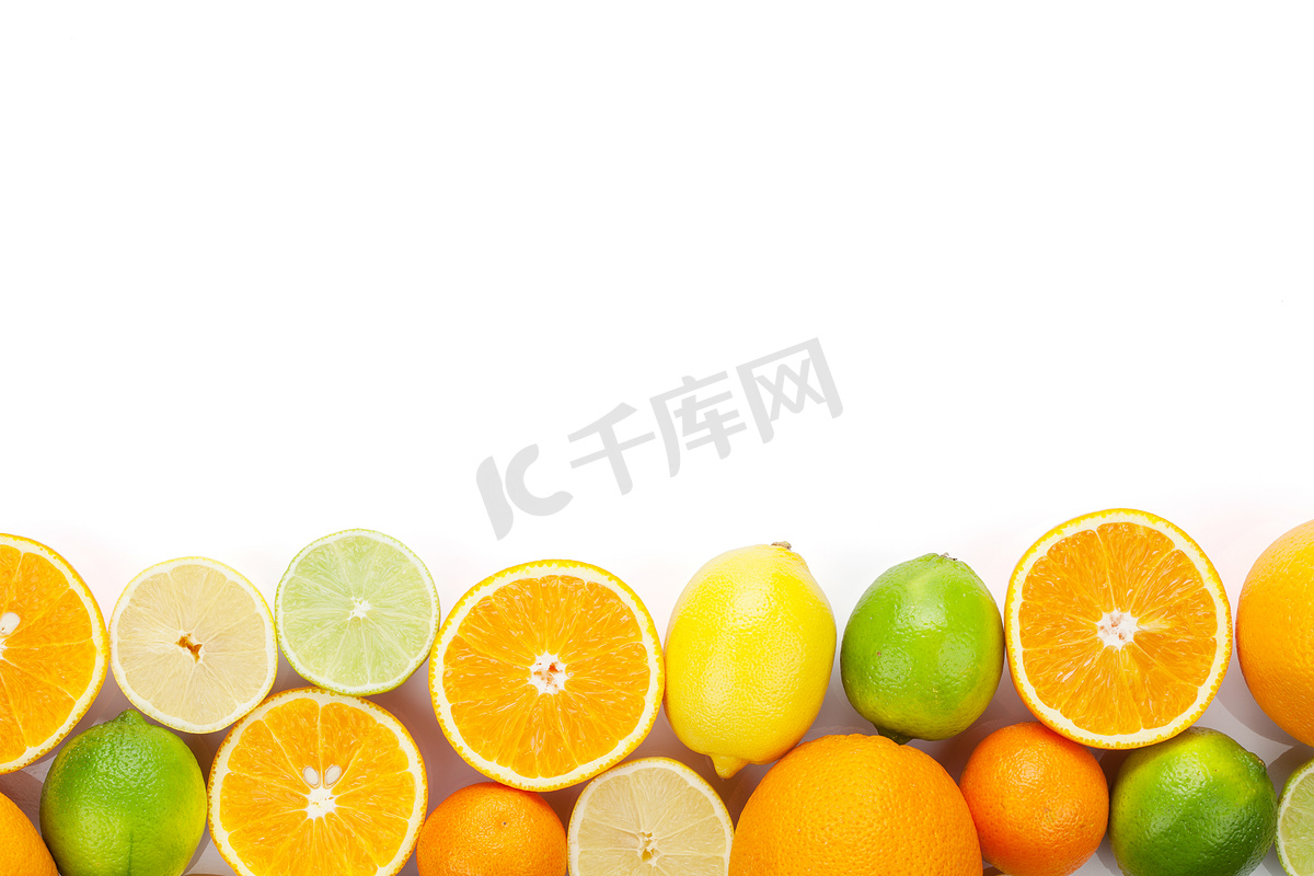 柑橘类水果与背景图片