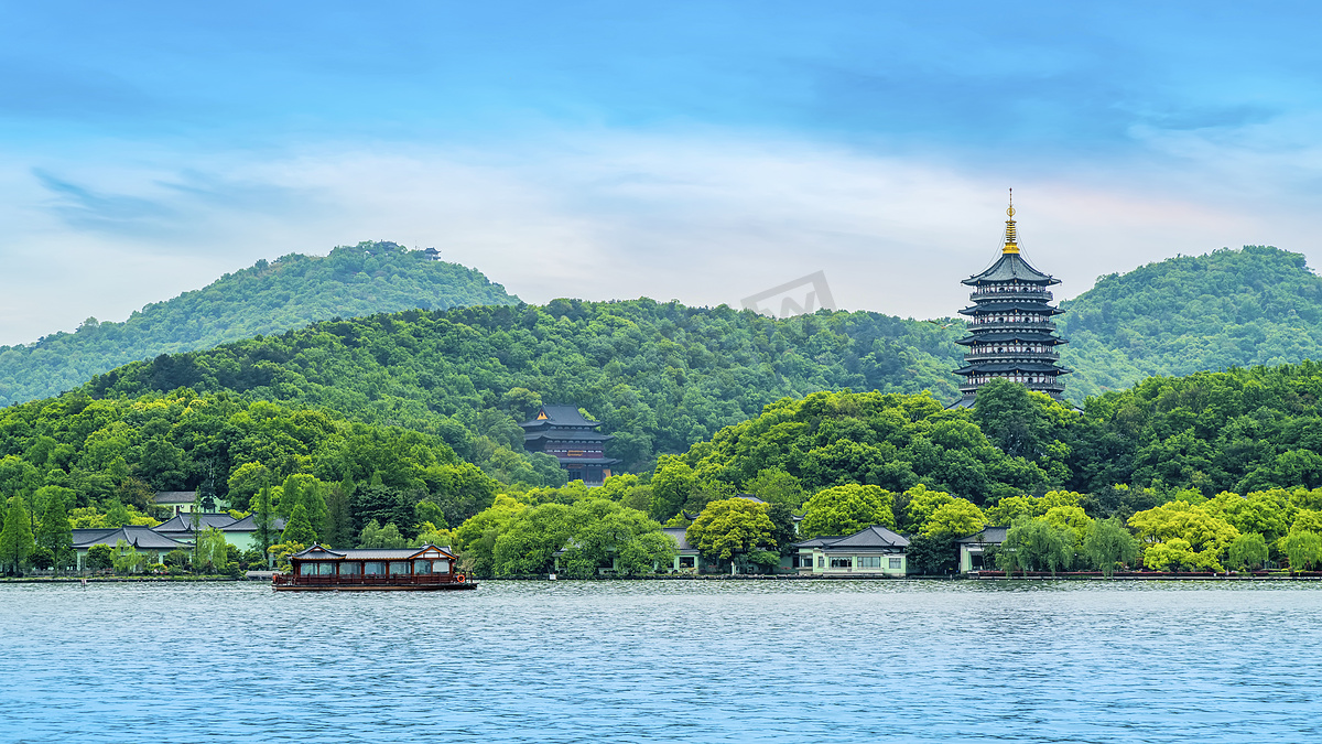 杭州西湖秀丽的风景图片