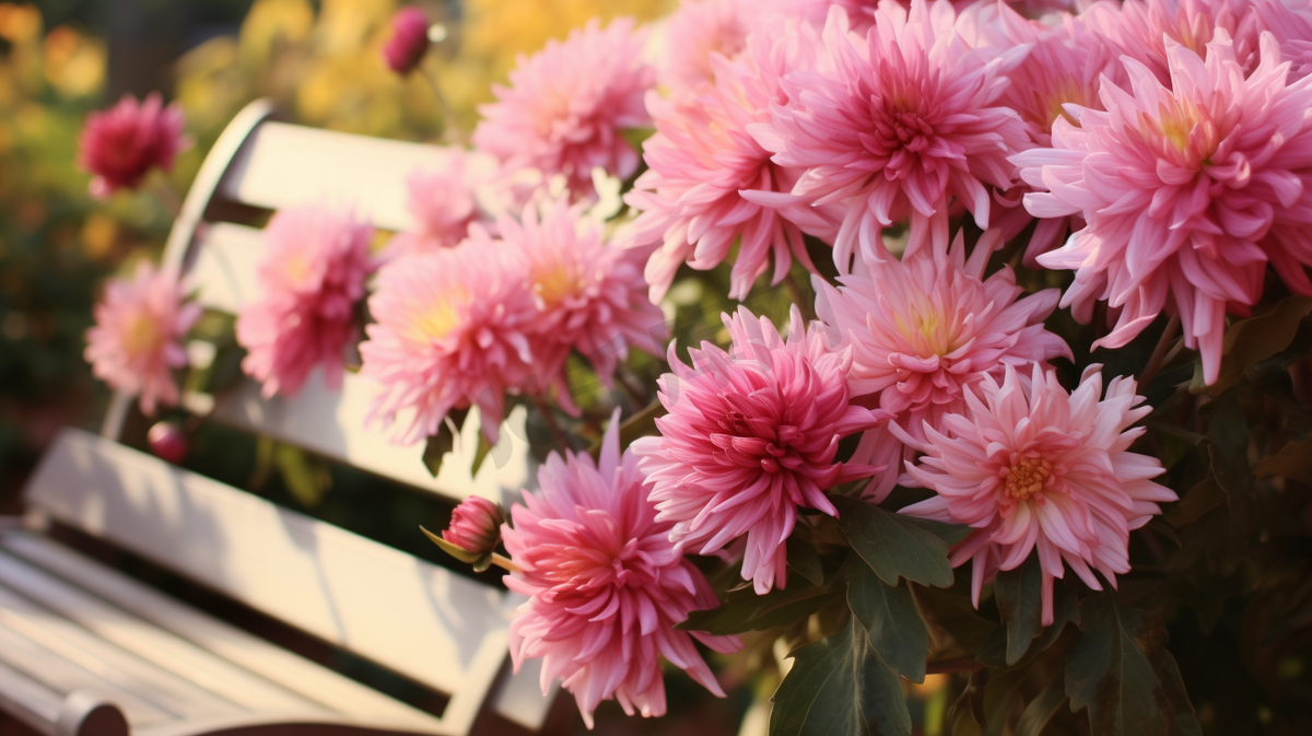 盛开的菊花重阳节图片
