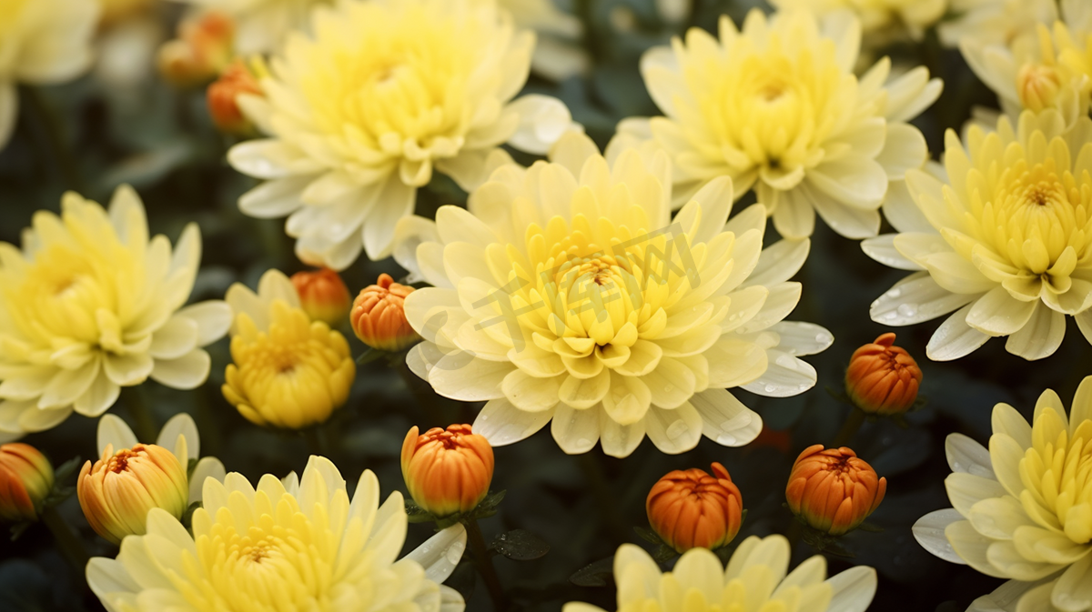 盛开的菊花重阳节图片