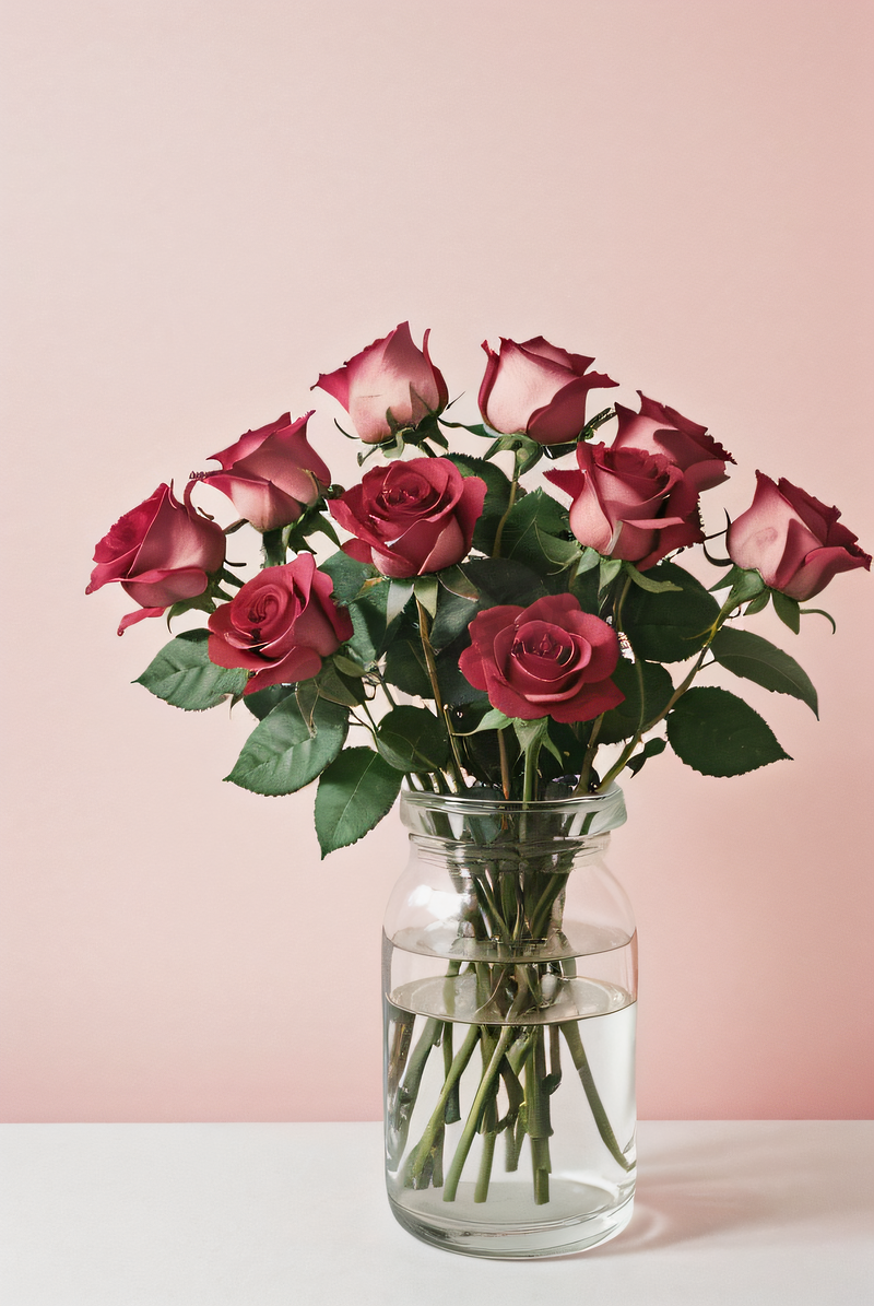 粉色玫瑰鲜花花束摄影图5图片
