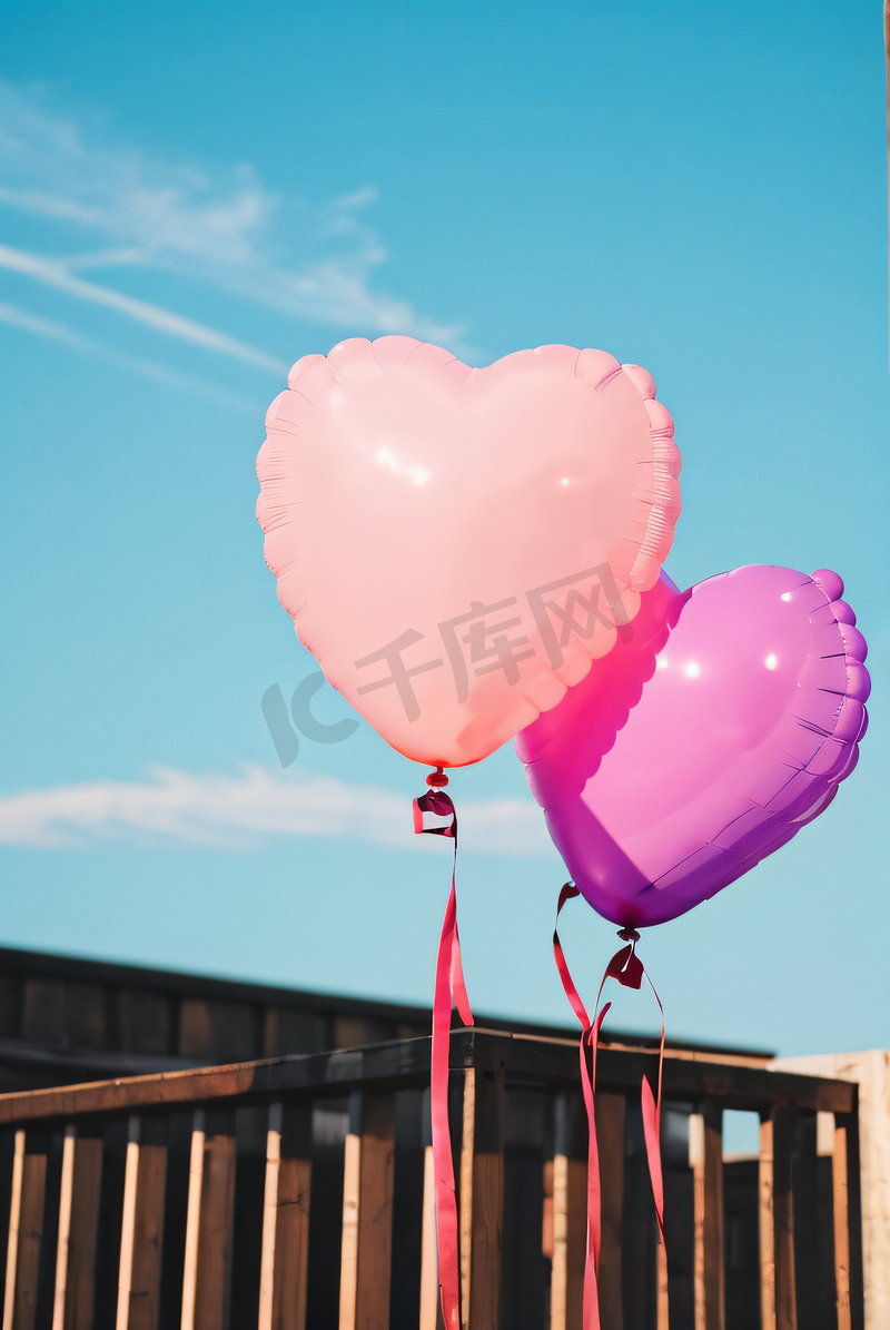 情人节粉色气球图片2图片