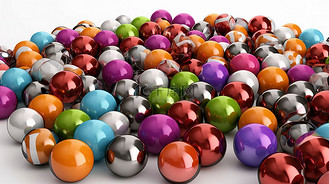 标志球型图片素材_白色背景的 3D 渲染，带有彩色色调的问号形球
