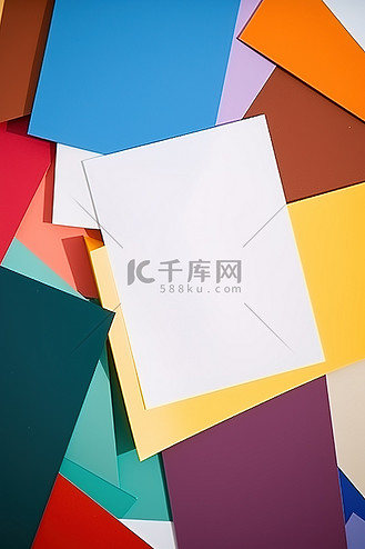 彩色纸片的排列