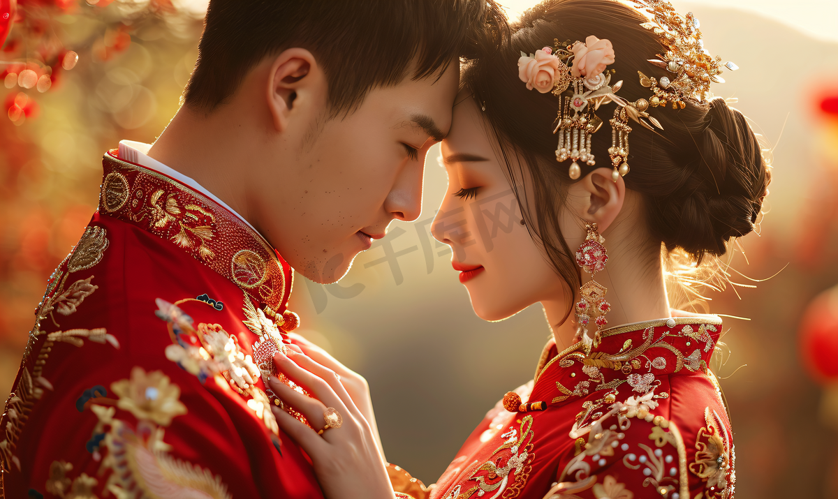 亚洲人中式古典婚礼图片