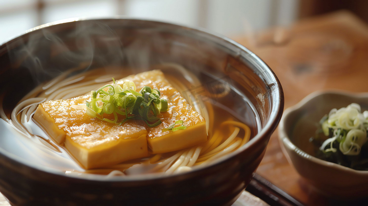 面条碗鱼豆腐葱花摄影照片图片