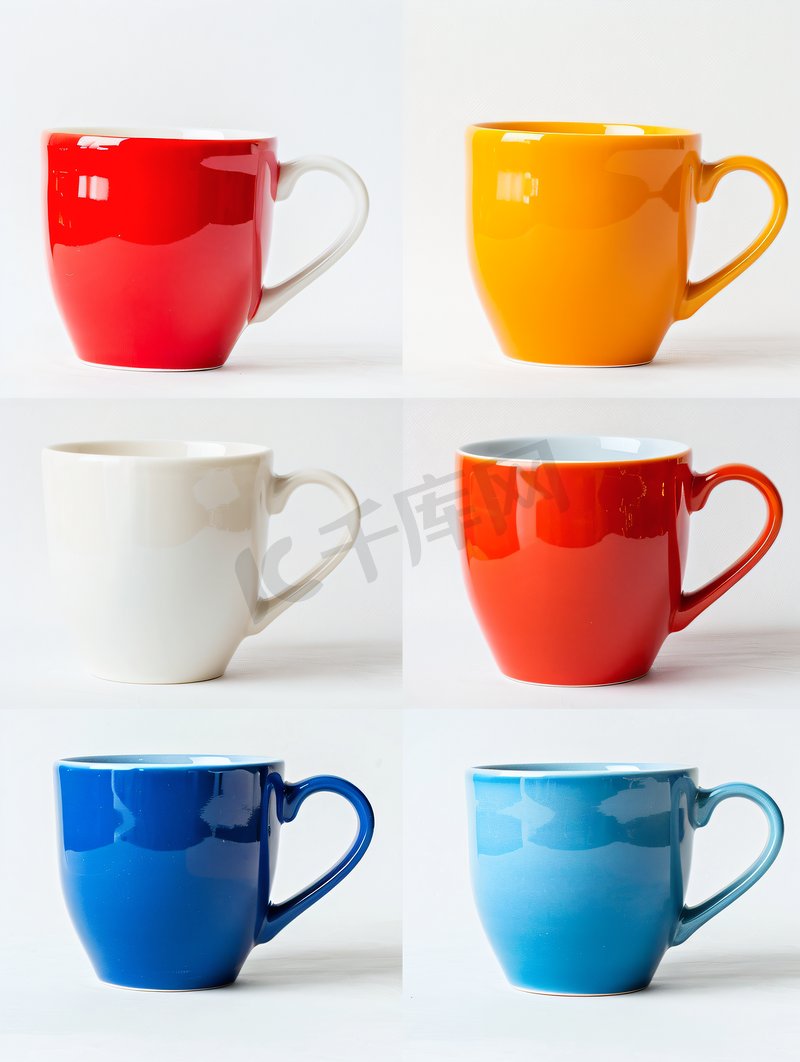 不同种类的颜色不同的杯子的剪贴视图Name图片