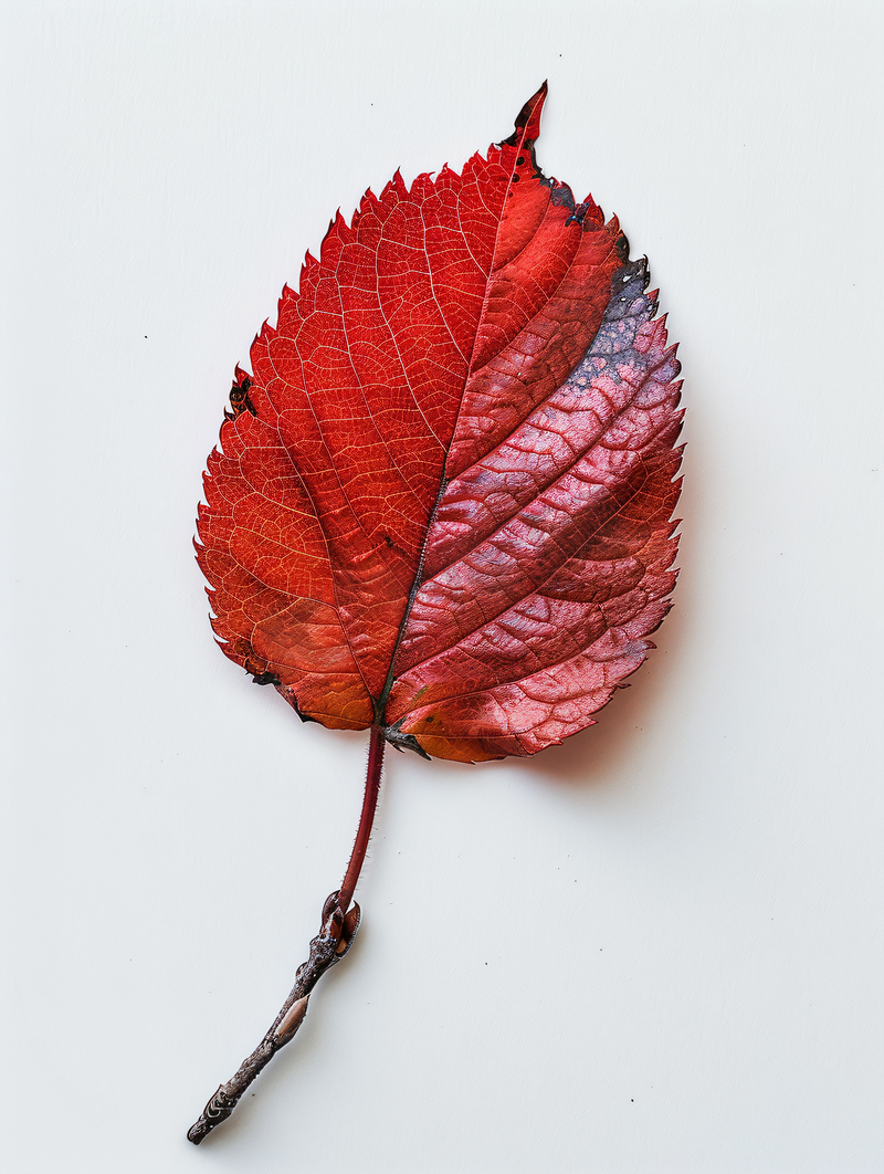 九皮风果灌木落下的红叶图片