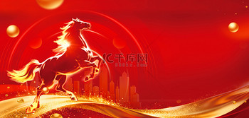 2026马年春节新年红色喜庆背景