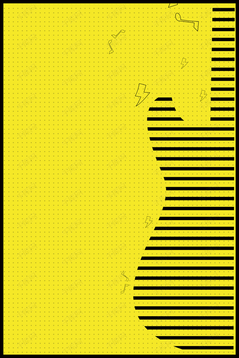 黄色简约创意吉他培训招生背景素材背景图片免