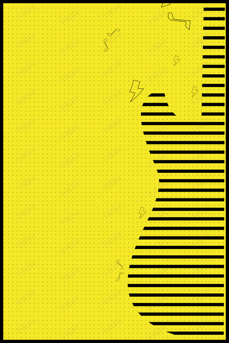 黄色简约创意吉他培训招生背景素材背景图片免