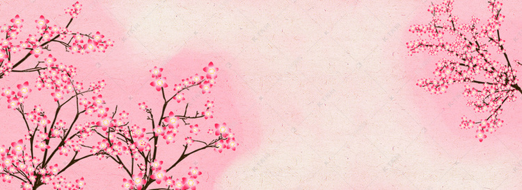 漫画粉色樱花树恋爱暖心海报