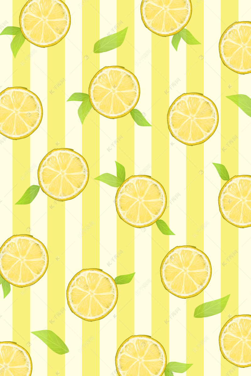 手绘柠檬水果夏日促销健康饮品背景图片免费下