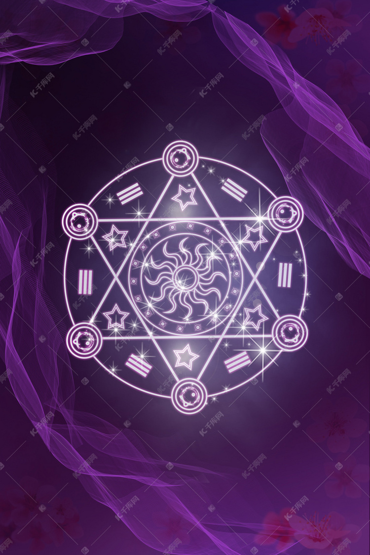 玄幻浪漫科技商务蓝色花朵梦幻H