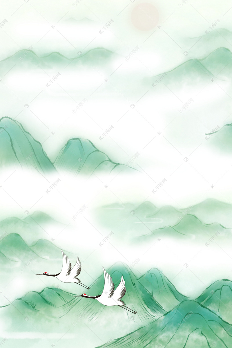 唯美古风初春景色h5背景图片免费下载_H5背景