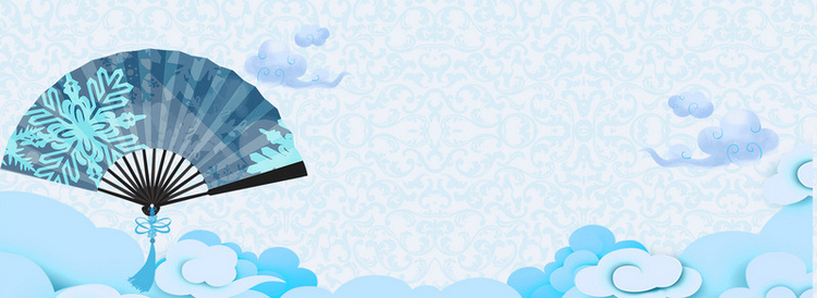 古典水墨青花扇子旗帜海报素材背景图片免费下载_广告背景\/psd