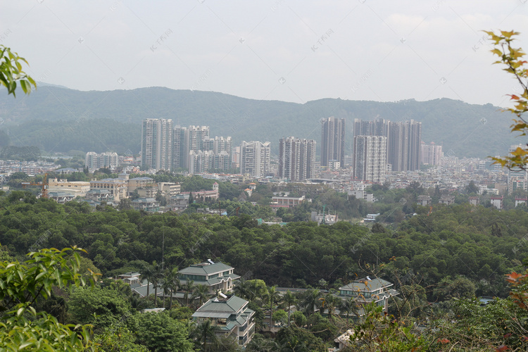 广州白云山脚城市拍摄摄影图