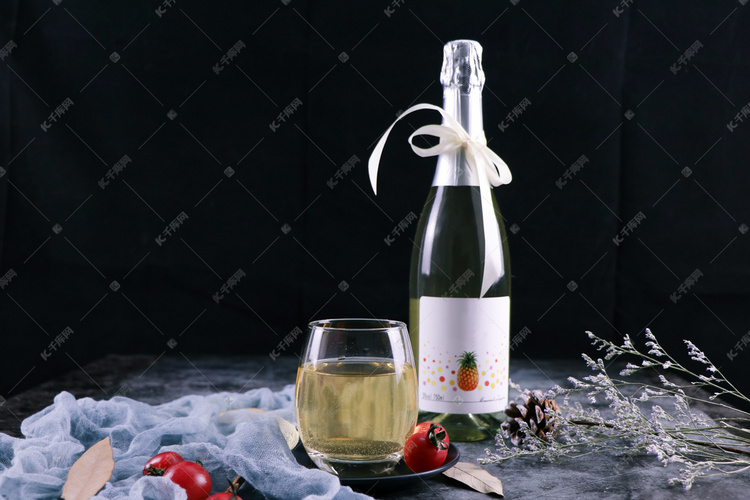 香槟红酒摄影图