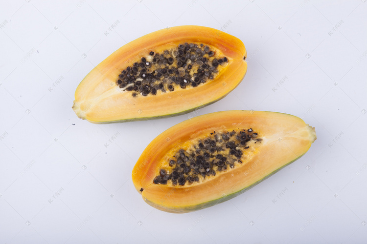 营养美味木瓜摄影图 