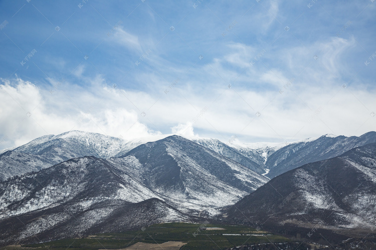 景区雪和山摄影图