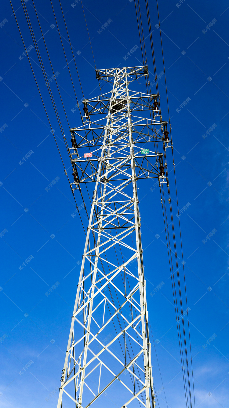 高压电线电塔高清图片摄影图