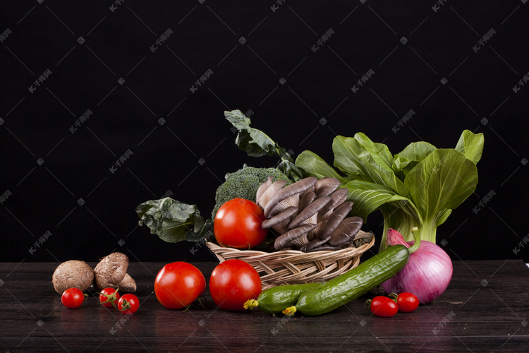 新鲜蔬菜平菇摄影图