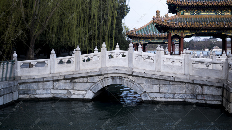 小型桥梁石板桥高清图片摄影图