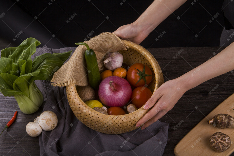 新鲜蔬菜圆葱摄影图 